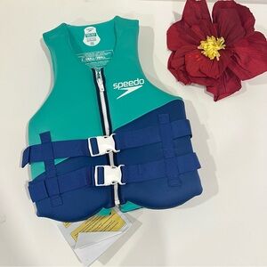 Speedo Adults Swim Vest - Teal and Blue - Size XS - S or Kids 14 - Over 90 lbs